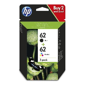 HP 62 2-pack Black/Tri-color Original Ink Cartridges